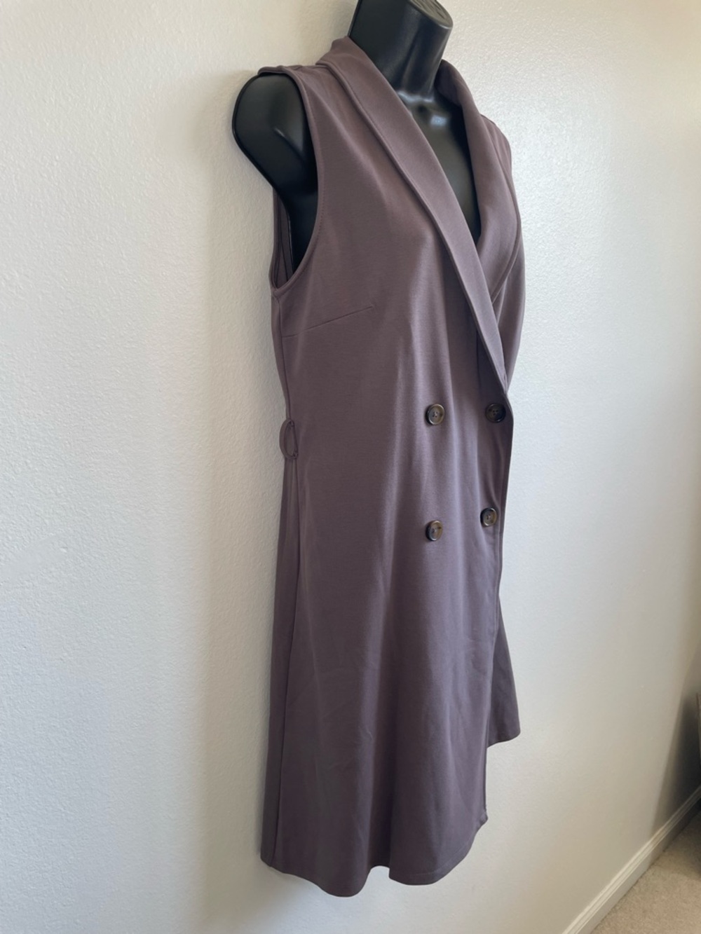 NWT Maurices Mauve Sleeveless Vest Dress Women’s Double Breasted Blazer Style - - Picture 3 of 11